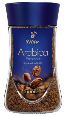 Кофе натуральный растворимый ТИБИО АРАБИКА ЭКСКЛЮЗИВ ст/б, 95 г. 13454