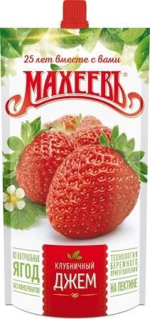Джем "МАХЕЕВ" клубничный 300 г. (пакет) 18996