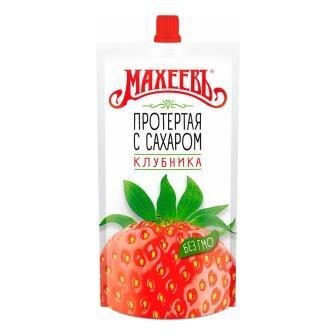 Клубника МАХЕЕВ протертая с сахаром 300 гр 27238
