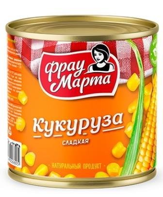 Кукуруза сладкая ФРАУ МАРТА 400 гр 25556