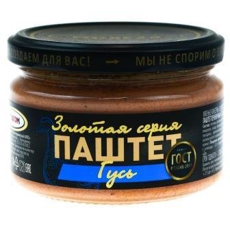 Паштет печеночный РУЗКОМ Гусь 200 гр. ст/б 8596