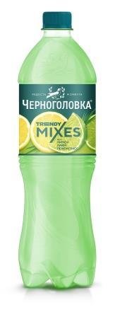 Напиток ЧЕРНОГОЛОВКА МИКС б/алк. сильногаз. пл/б 0,5 л. Лимон-лайм-лемонграсс 1256