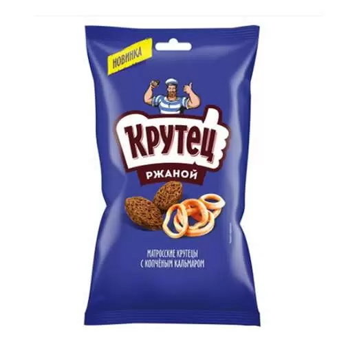 Сухарики КРУТЕЦ копченый кальмар 100 гр 13062