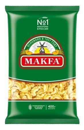 Макаронные изделия "Макфа" петушиные гребешки 400 г. 14389