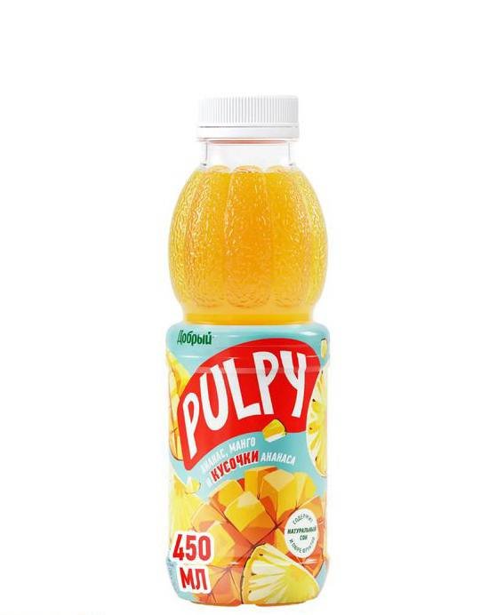 Напиток Добрый Pulpy Манго с кусочками ананаса 450 мл
