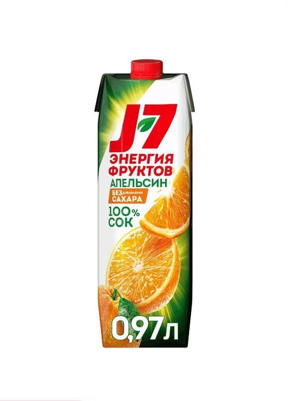 Сок J-7 Апельсиновый с мякотью 970 мл