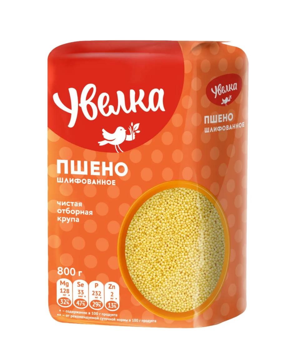 Пшено Увелка шлифованное 800г