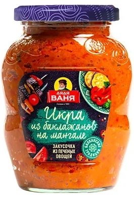 Икра ДЯДЯ ВАНЯ из баклажанов на мангале 370 гр. 2034