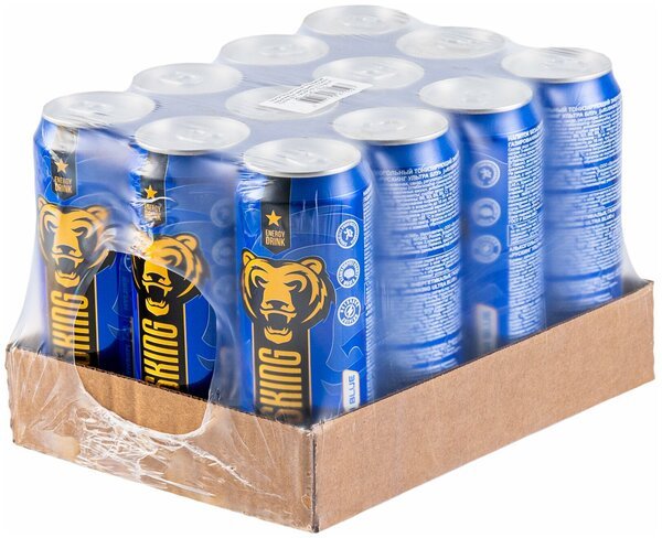 Энергетический напиток RUSKING ULTRA BLUE 0,45 ж. б., 12 шт.
