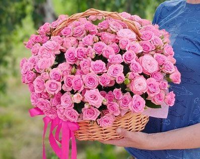 Корзина с розами №144