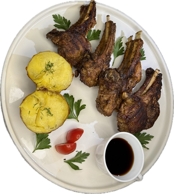 Бараньи ребрышки с острым соусом