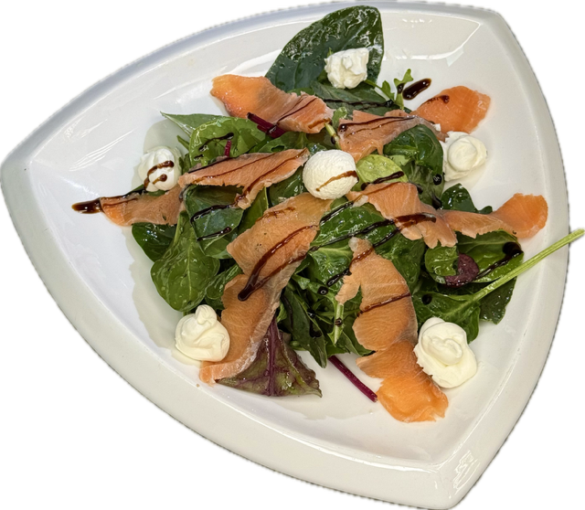 Салат с семгой и с сыром