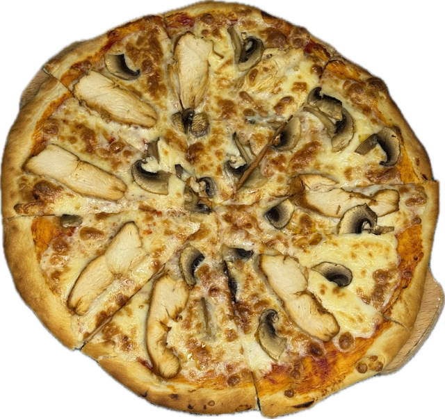 Пицца курица с грибами