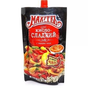 Соус МАХЕЕВ деликатесный кисло-сладкий с перцем чили 230 гр 12209