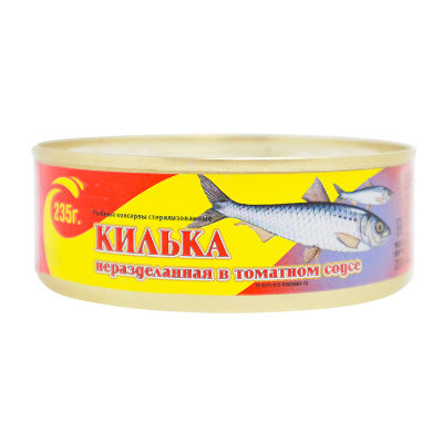 Килька КАСПИЙСКАЯ и хамса неразделанные в томатном соусе 235 гр 8776