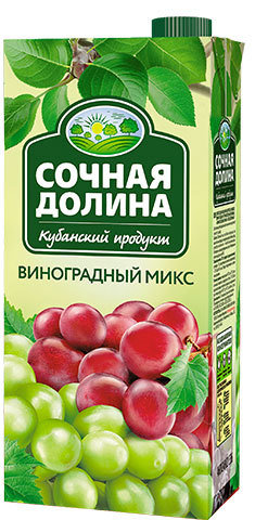 Напиток СОЧНАЯ ДОЛИНА сокосодержащий Виноградный микс 0,95 л 8188