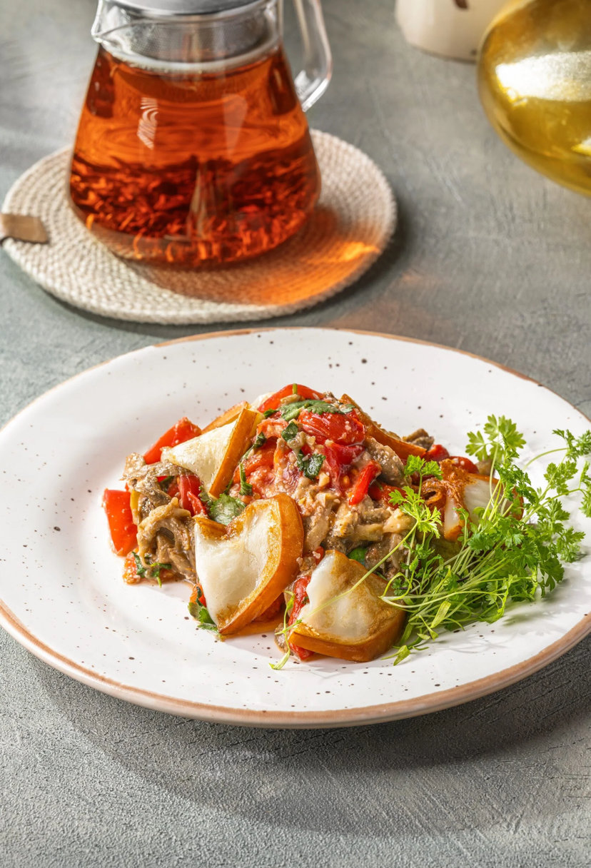 Салат из печеных овощей