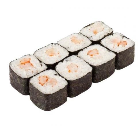 Ролл с тигровой креветкой, сливочным сыром и укропом