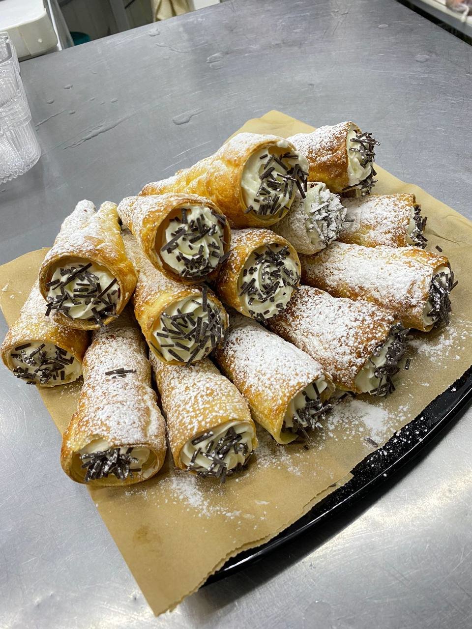 Трубочки с творожным кремом