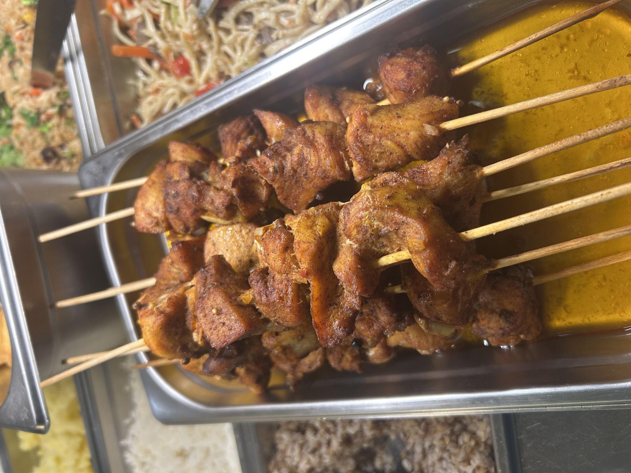 Шашлык из курицы с маринованным лучком