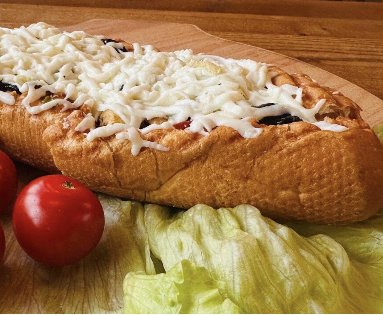 Багет с говяжьей котлетой