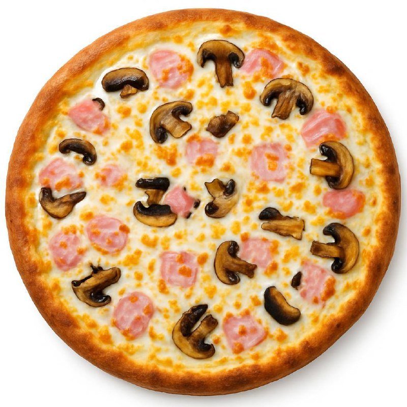 Пицца ветчина и грибы