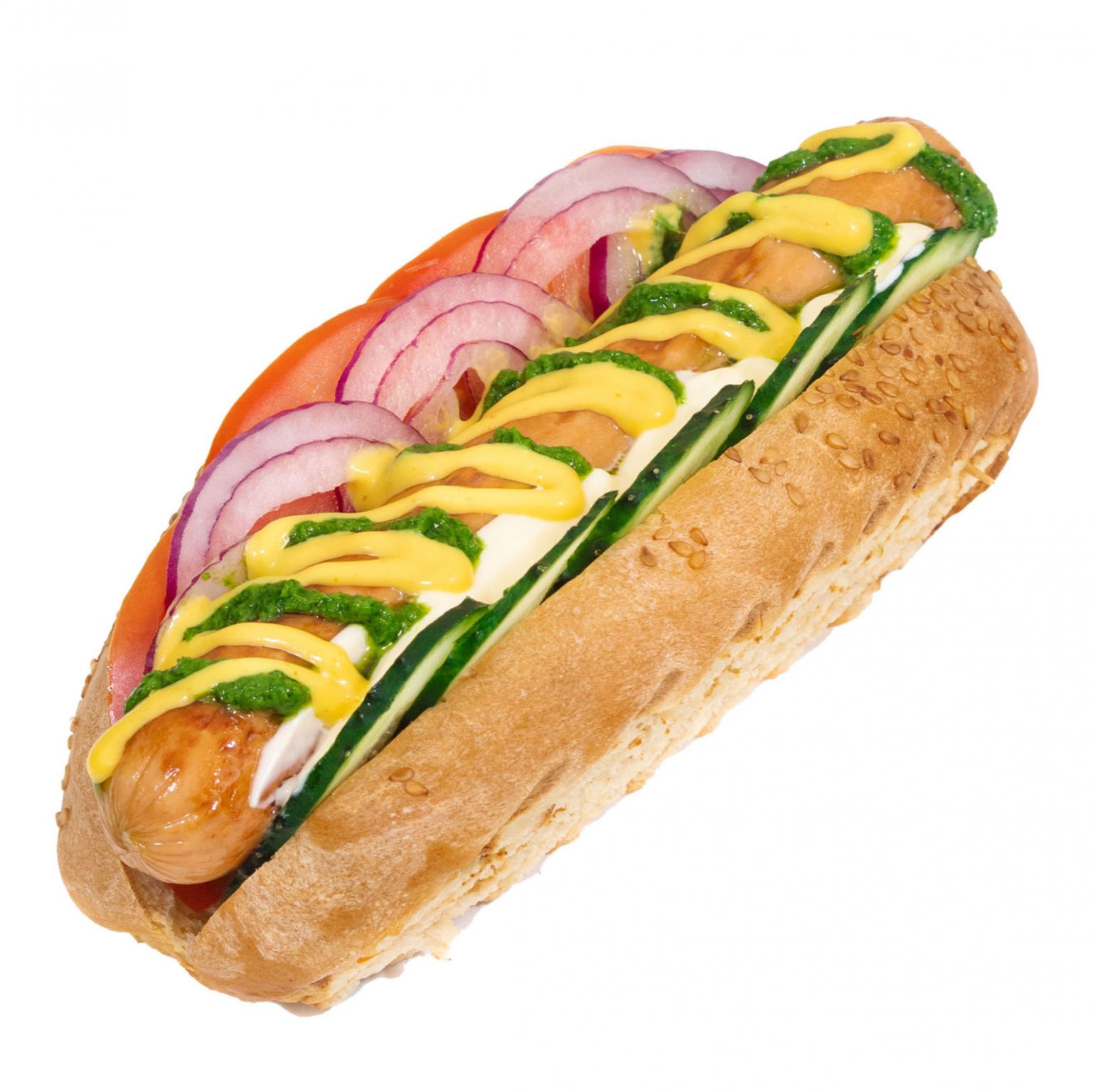 Хот-дог Кавказский сосиска свиная