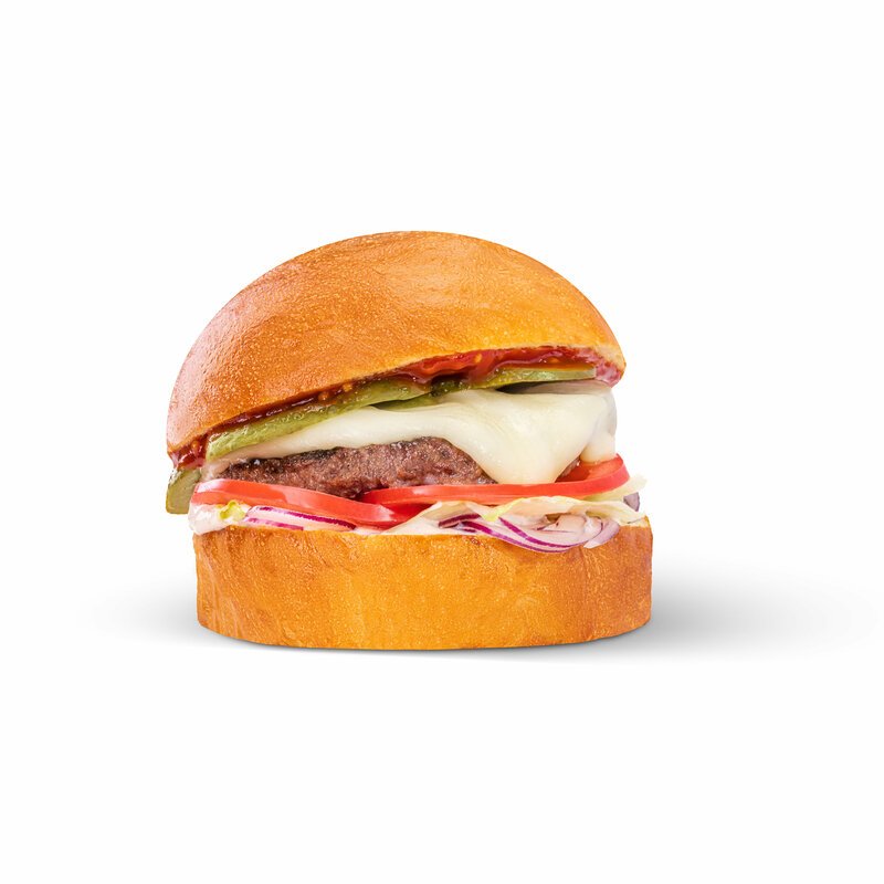 Бургер с мраморной котлетой