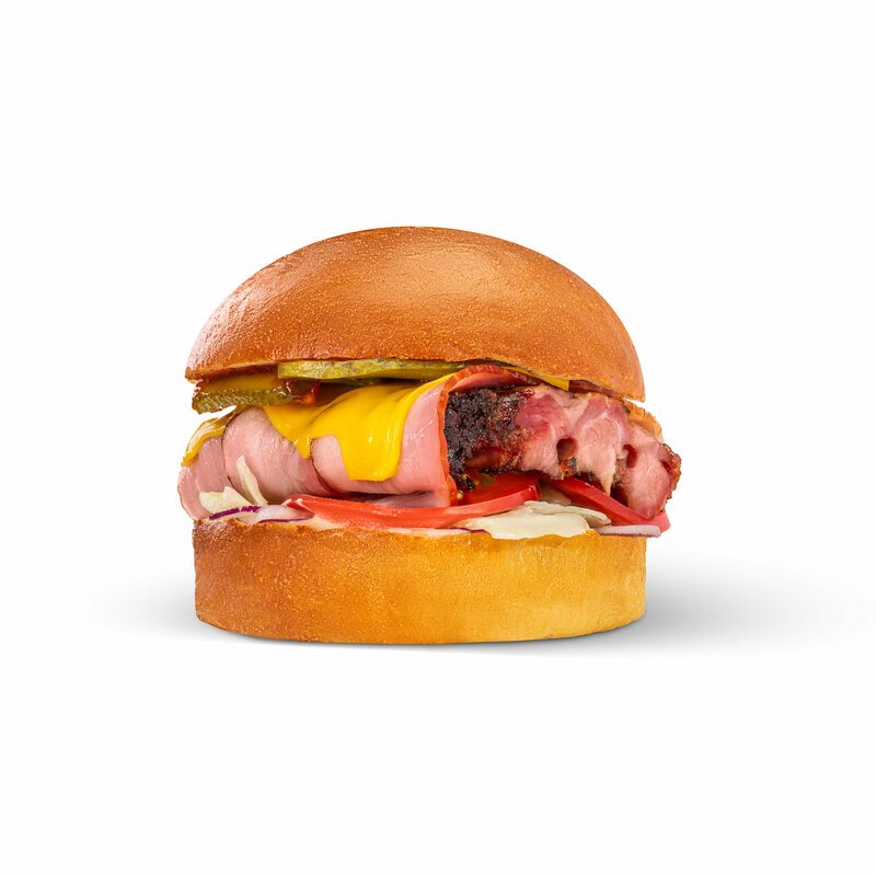 Бургер со свиными ребрами