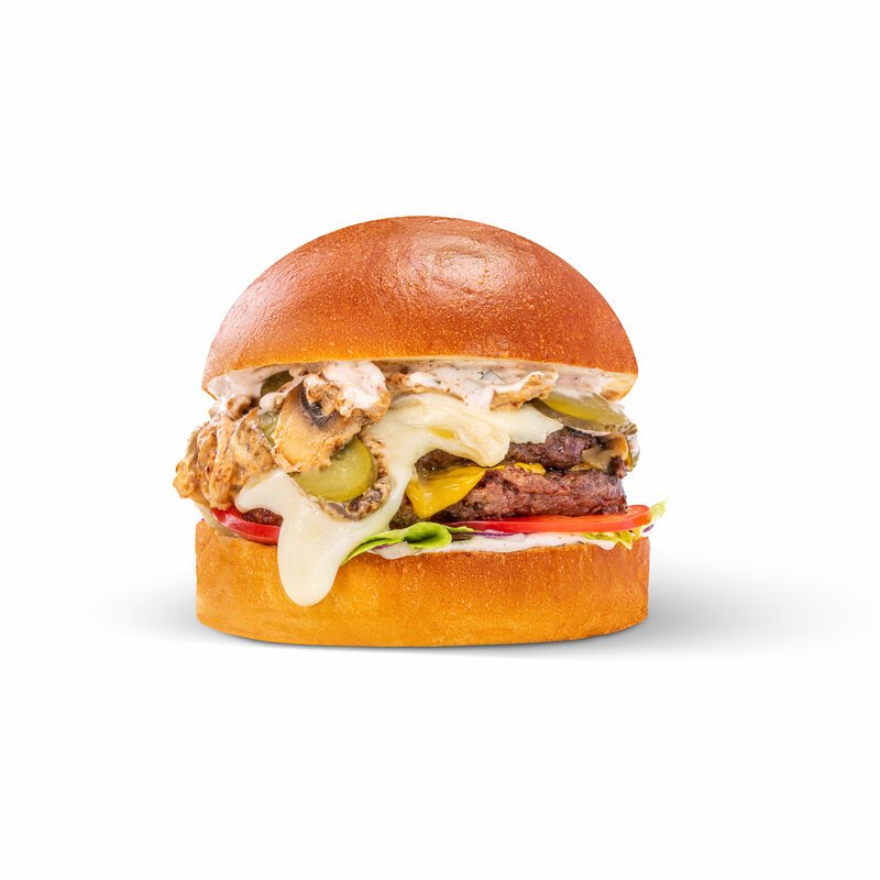 Бургер мраморный двойной