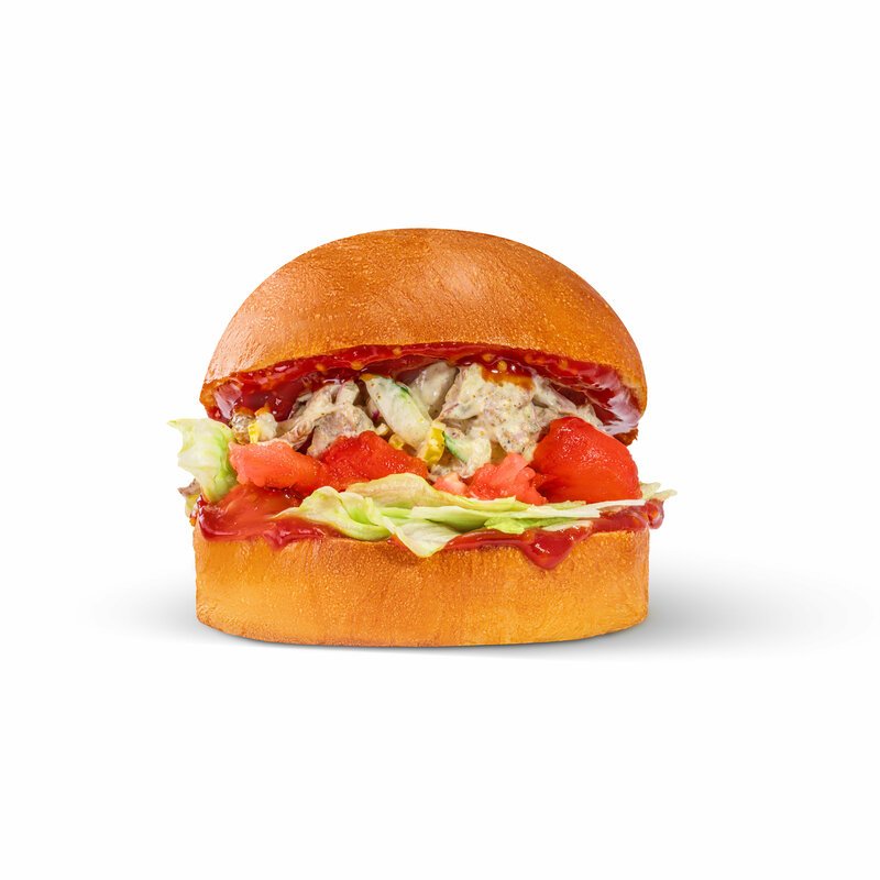 Бургер со свининой на вертеле