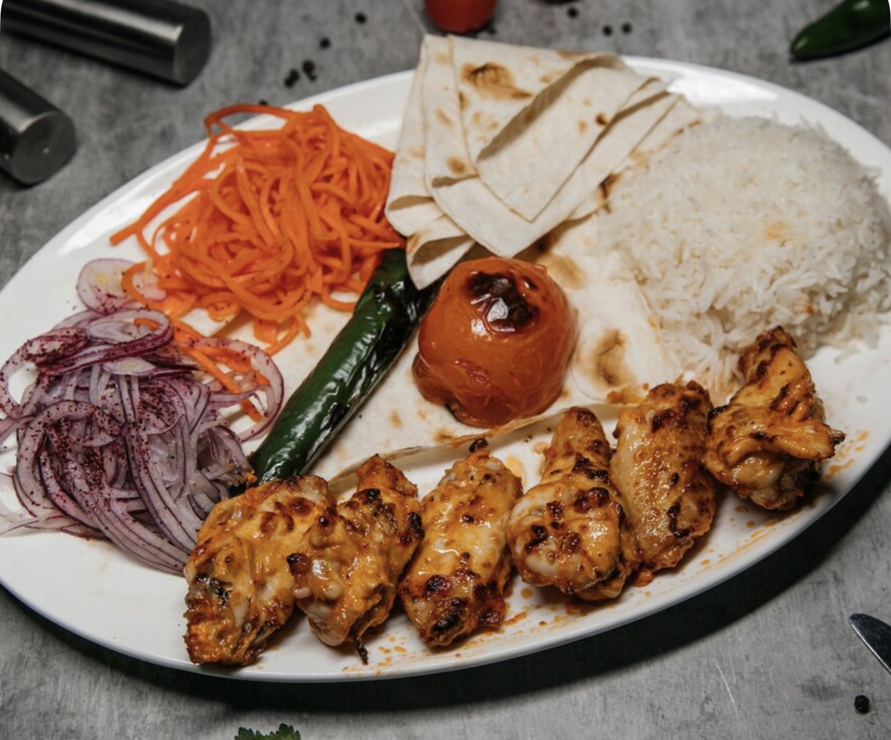 Шашлык из куриных крыльев 200 гр.