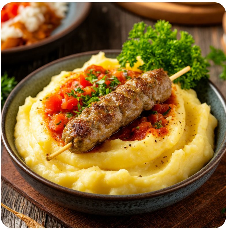 Картофельное пюре с мини люля