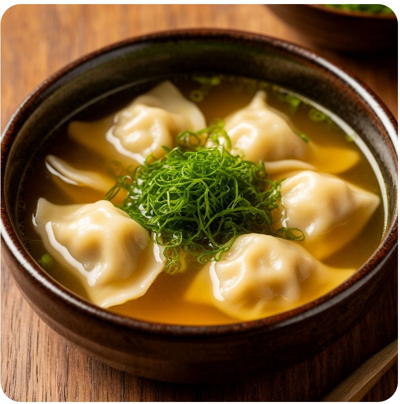 Пельмени с бульоном
