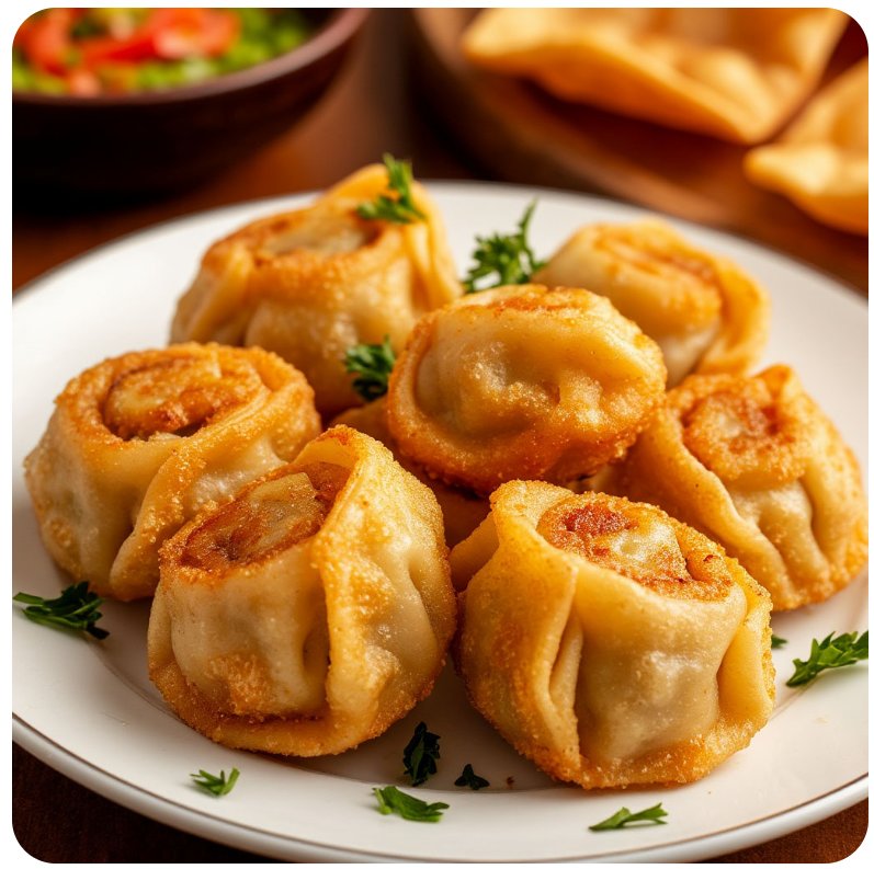 Манты жареные