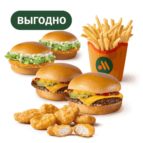 Сет Чизбургер и Чикенбургер с Наггетсами