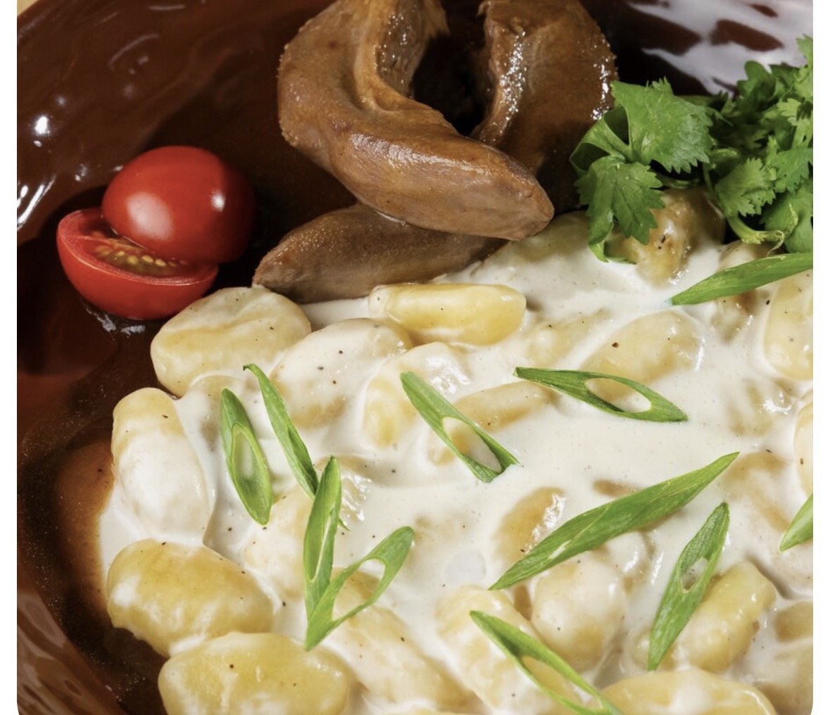 Бараньи язычки с картофельными ньоками
